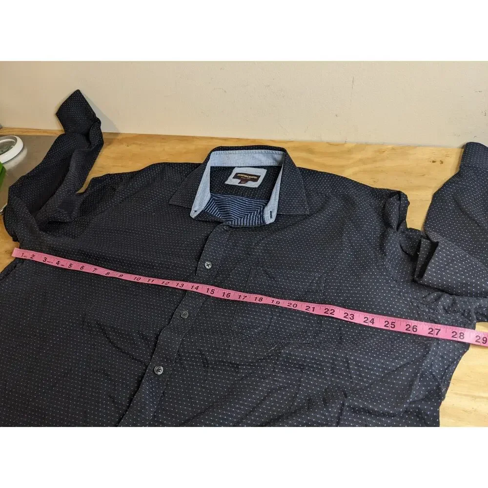 Johnston Murphy Button Up Shirt Men's 3XL Lot Of 2 Long Sleeve 18 Inch Neckline